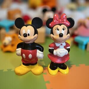 #9 Vintage 1990s Disney Mickey & Minnie Mouse 10” Plastic Drink Cups
